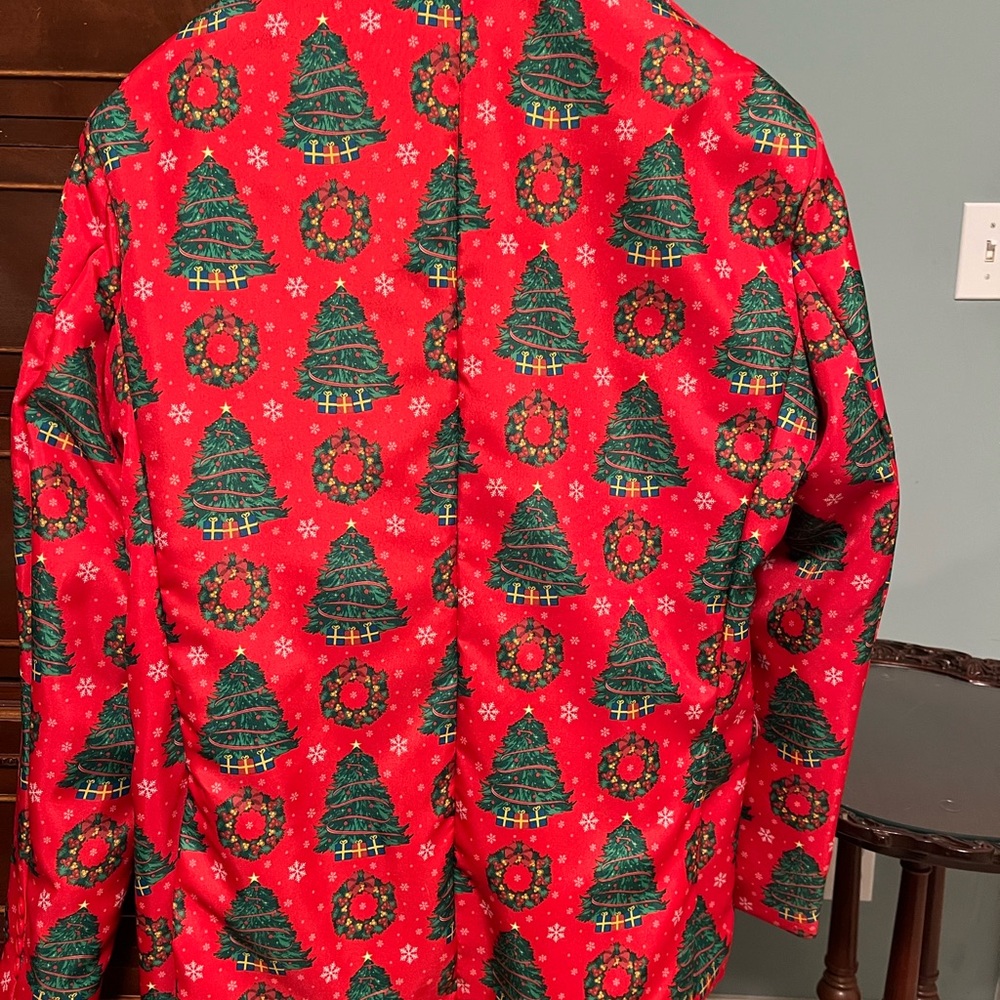 Festive Red Christmas Tree Blazer - Picture 2 of 5